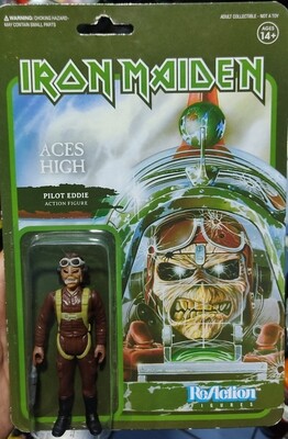 Iron Maiden Ages High Pilot Eddie Reaction Figure Blister