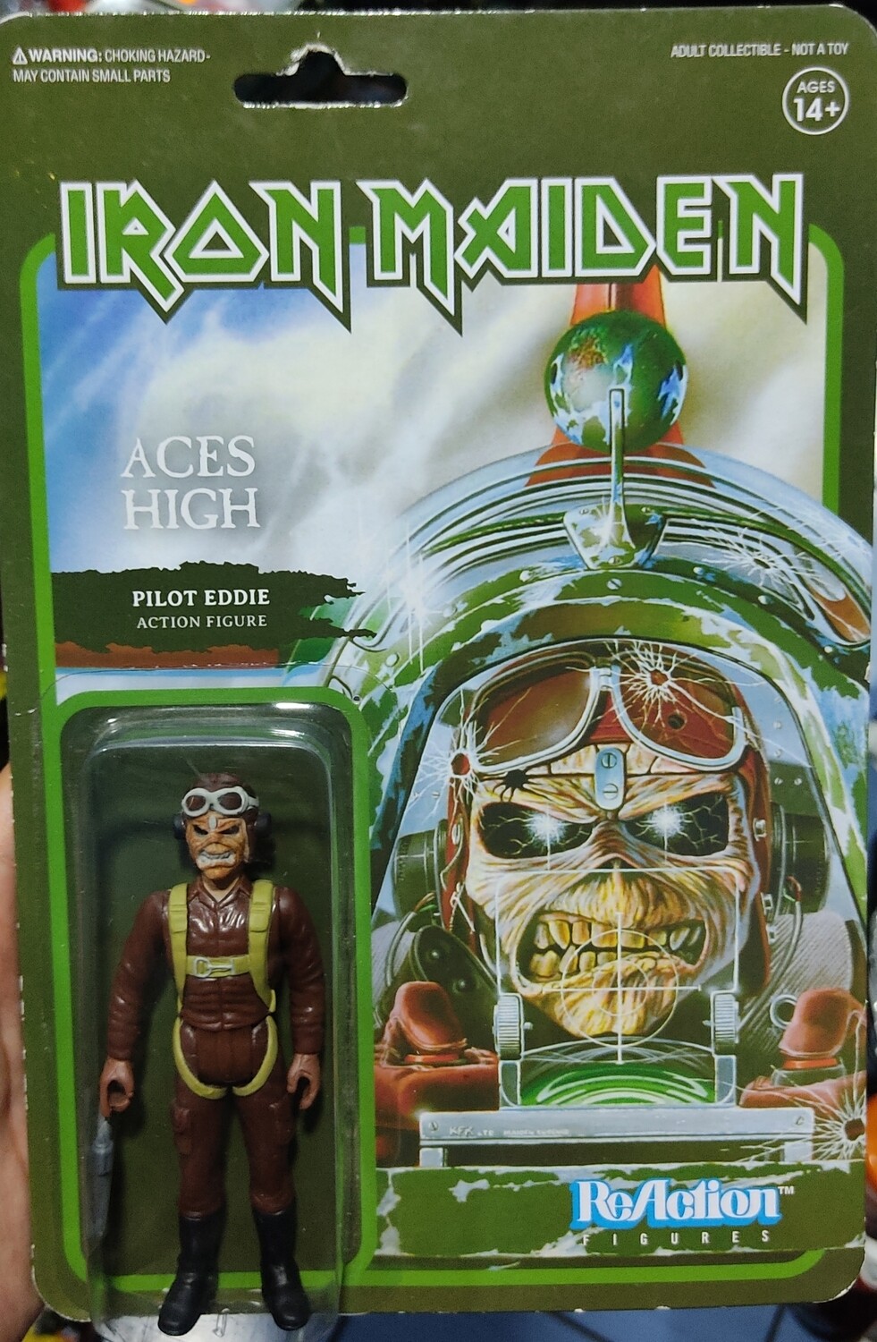 Iron Maiden Ages High Pilot Eddie Reaction Figure Blister