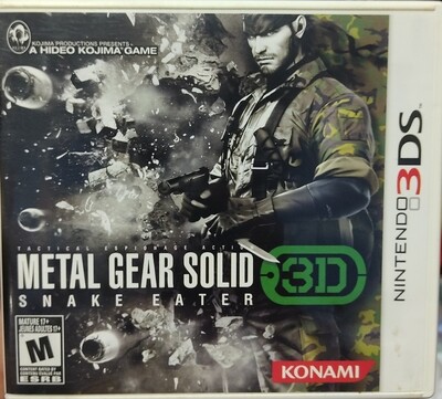 Metal Gear Solid 3D Snake Eater Nintendo 3DS Usado Completo
