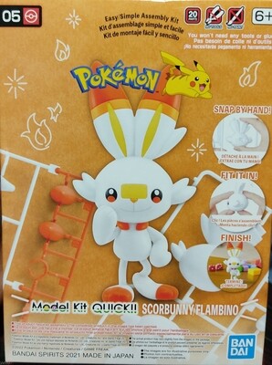 SH6 Scorbunny Figura Model Kit Pokemon Figura Bandai Spirits 2021 Nuevo