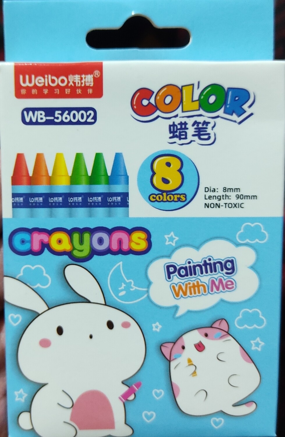 Crayones de 8 Colores Weibo 8x90mm