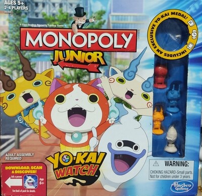 SH Yokai Watch Monopoly Junior Usado sin Medalla Juego de Mesa