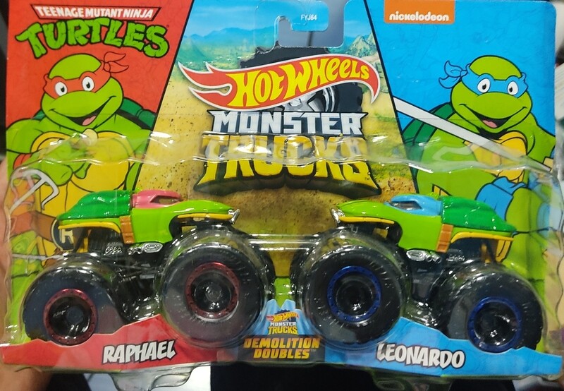 Tortugas Ninja Raphael Leonardo Monster Trucks Hot Wheels Blister