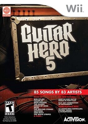 GUITAR HERO 5  (Nintendo Wii) Usado Sin Manual