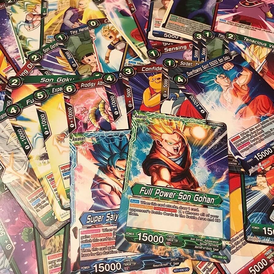 Paquete de 120 Cartas de Dragon Ball Super al Azar Lote