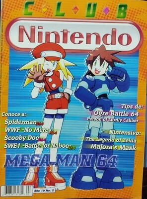 BA14 Club Nintendo Año 10 Numero 2 Revista Mega Man 64