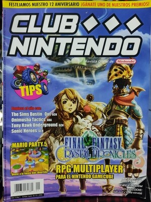 BA15 Club Nintendo Año 13 Numero 1 Final Fantasy Crystal Chronicles Revista 