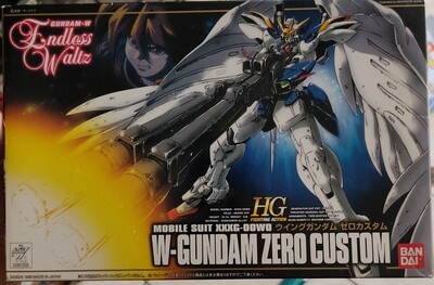 W Gundam Zero Custom 1/144 Mobile Suit Bandai Nuevo Gundam Wing Semi Armado