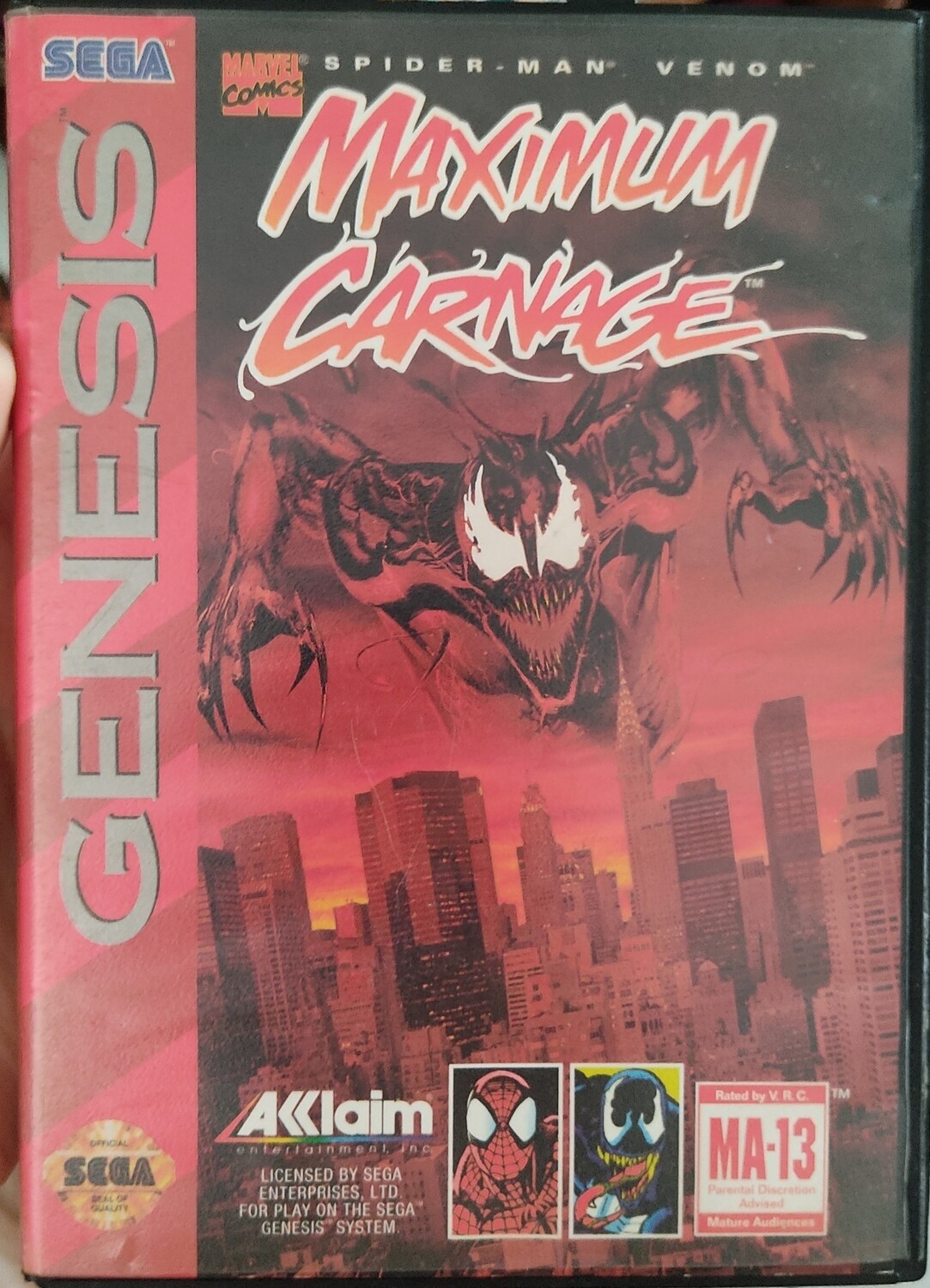 Maximum Carnage Sega Genesis Sin Manual