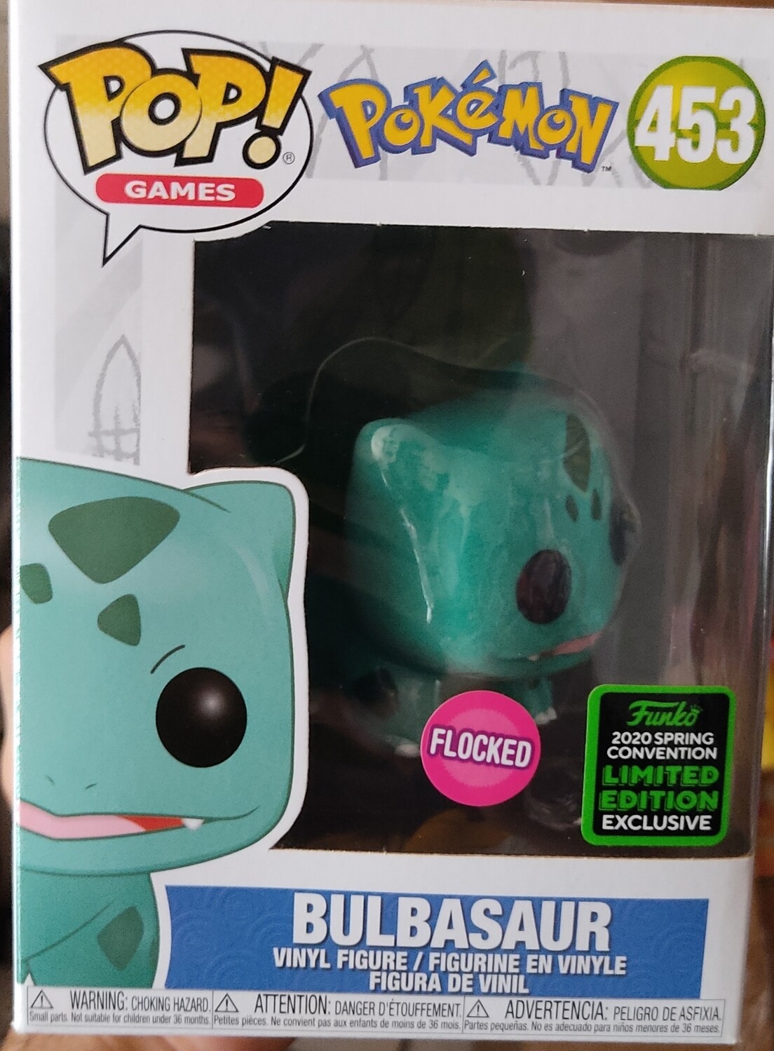 BA Bulbasaur Funko Pop 2020 Spring Convention Flocked Exclusive Pokemon