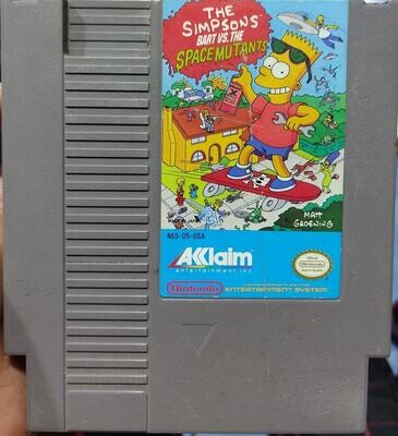 The Simpsons Bart vs The Space Mutants NES Cartucho