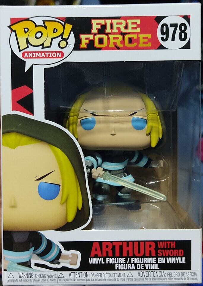 BAF1 Arthur Figura Sword Funko Pop 978 Fire Force Figura Anime