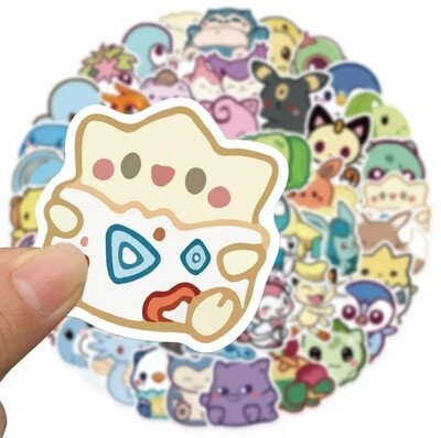 Paquete de 50 stickers al azar de Pokemon Lote
