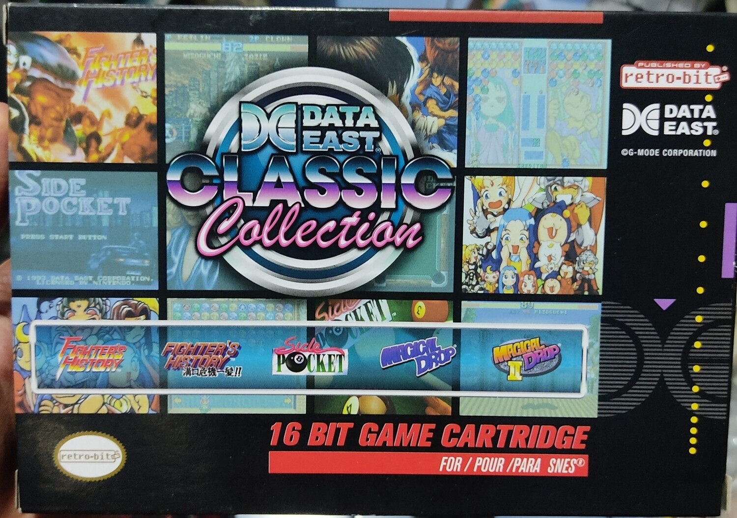 Data East Classic Collection 16 Bit Game Cartridge Retro Bit Usado Completo