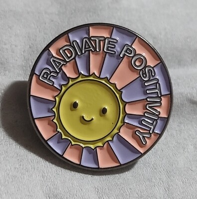 Stay Positive Pin Metal