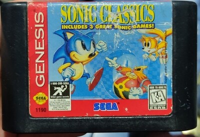 SJ Sonic Classics Sega Genesis Cartucho