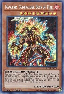 Naglfar, Generaider Boss of Fire - MYFI-EN030 - Secret Rare 1st Edition
Mystic Fighters Singles