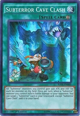 Subterror Cave Clash - RATE-EN085 - Super Rare 1st Edition Raging Tempest 1st Edition Singles (Espanol)