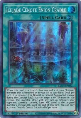 Icejade Cenote Enion Cradle - BACH-EN052 - Super Rare 1st Edition
Battle of Chaos 1st Edition Singles