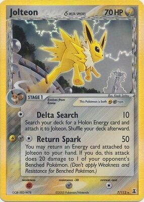 Jolteon (Delta Species) - 7/113 - Holo Rare
Ex Delta Species Singles