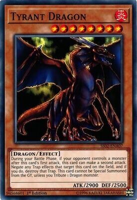Tyrant Dragon - SS02-ENA07 - Common 1st Edition
Speed Duel Starter Decks: Duelists of Tomorrow Singles