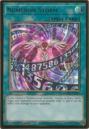SH Numeron Storm - MGED-EN051 - Premium Gold Rare 1st Edition Maximum Gold El Dorado 1st Edition Singles