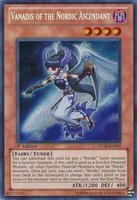 Vanadis of the Nordic Ascendant - STOR-EN081 - Secret Rare 1st Edition
Storm of Ragnarok 1st Edition Singles (Espanol)