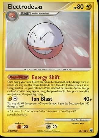 Electrode - 26/132 - Rare
Diamond &amp; Pearl: Secret Wonders Singles