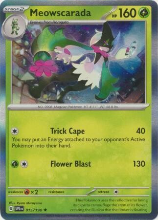 Meowscarada - 015/198 - Holo Rare Scarlet &amp; Violet (Base Set) Singles