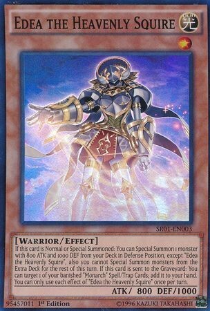 SH Edea the Heavenly Squire - SR01-EN003 - Super Rare 1st Edition Structure Deck: Emperor of Darkness 1st Edition Singles