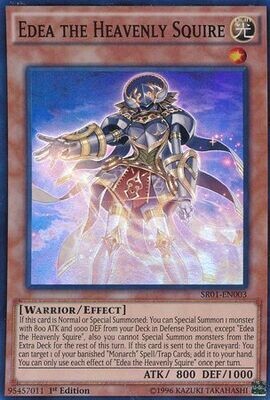 Edea the Heavenly Squire - SR01-EN003 - Super Rare 1st Edition Structure Deck: Emperor of Darkness 1st Edition Singles