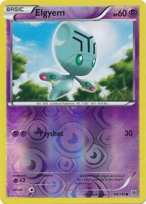 Elgyem - 68/135 - Common Reverse Holo
Black &amp; White 8: Plasma Storm Reverse Holo Singles