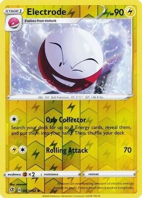 Electrode - 057/192 - Uncommon Reverse Holo Sword &amp; Shield: Rebel Clash Reverse Holo Singles