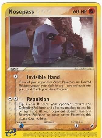 Nosepass - 18/109 - Rare
Ex Ruby &amp; Sapphire Singles