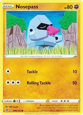 Nosepass - 096/192 - Common Sword &amp; Shield: Rebel Clash Singles