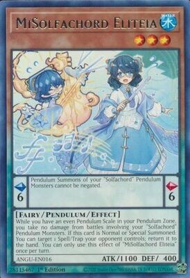 MiSolfachord Eliteia - ANGU-EN016 - Rare 1st Edition Ancient Guardians 1st Edition Singles