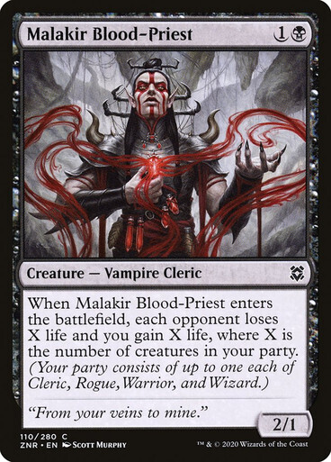 Malakir Blood-Priest
Zendikar Rising
English
Non-foil