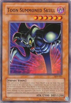 Toon Summoned Skull - SDP-021 - Common Unlimited
Starter Deck: Pegasus [SDP] Unlimited Singles