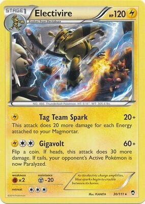 Electivire - 30/111 - Rare XY: Furious Fists Singles