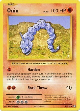 Onix - 61/108 - Common
XY: Evolutions Singles