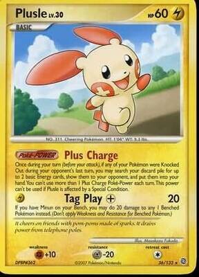 Plusle - 36/132 - Rare
Diamond &amp; Pearl: Secret Wonders Singles