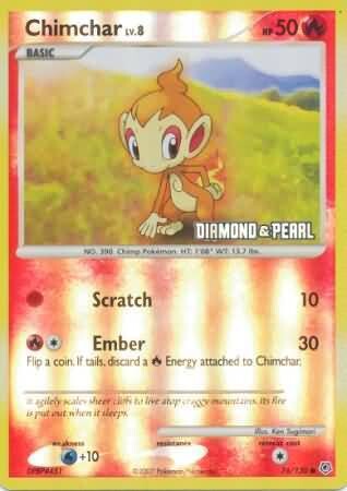 Chimchar - 76/130 - Reverse Holo BK Promo
Pokemon Promo Cards