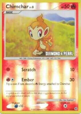 Chimchar - 76/130 - Reverse Holo BK Promo
Pokemon Promo Cards
