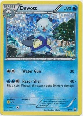 Dewott - 5/12 - McDonald&#39;s Holo Promo Pokemon McDonald&#39;s Promos