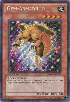 Gem-Armadillo - HA05-EN005 - Secret Rare 1st Edition Hidden Arsenal 5 1st Edition Singles *Espanol*
