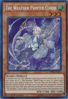 The Weather Painter Cloud - SPWA-EN031 - Secret Rare 1st Edition Spirit Warriors Singles