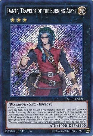 Dante, Traveler of the Burning Abyss - MP15-EN121 - Secret Rare 1st Edition
Yu-Gi-Oh! 2015 Mega-Tins [MP15]
