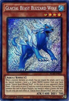 Glacial Beast Blizzard Wolf - BLAR-EN031 - Secret Rare 1st Edition
Battles of Legend: Armageddon 1st Edition Singles