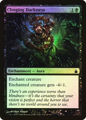 Clinging Darkness 80/306 - Ravnica: City of Guilds (FOIL)
