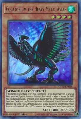 Cocatorium the Heavy Metal Avian - GFP2-EN038 - Ultra Rare 1st Edition Ghosts From The Past: The 2nd Haunting 1st Edition Singles